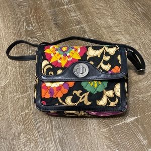 Vera Bradley Crossbody Bag with Leather Strap
